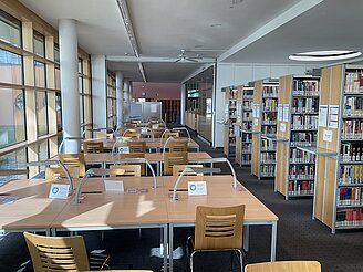 Ansicht kleiner Lesesaal Bibliothek Hof
